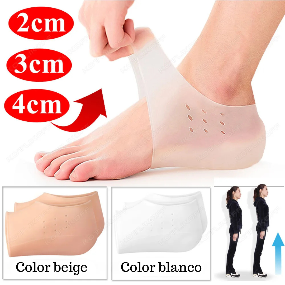 Protectores de talón de silicona suave para el cuidado diario de los pies.