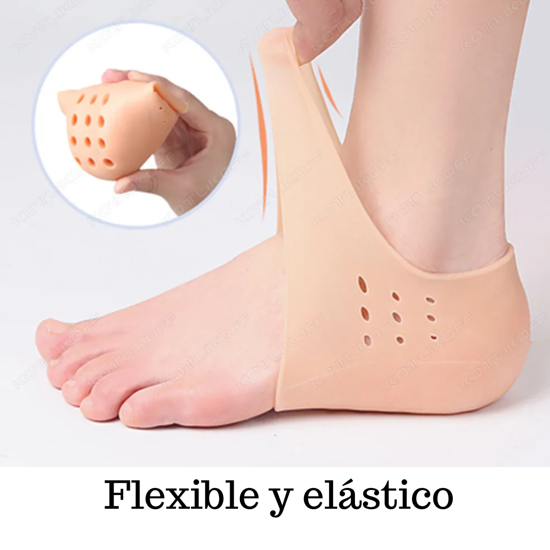 Protectores de talón de silicona suave para el cuidado diario de los pies.