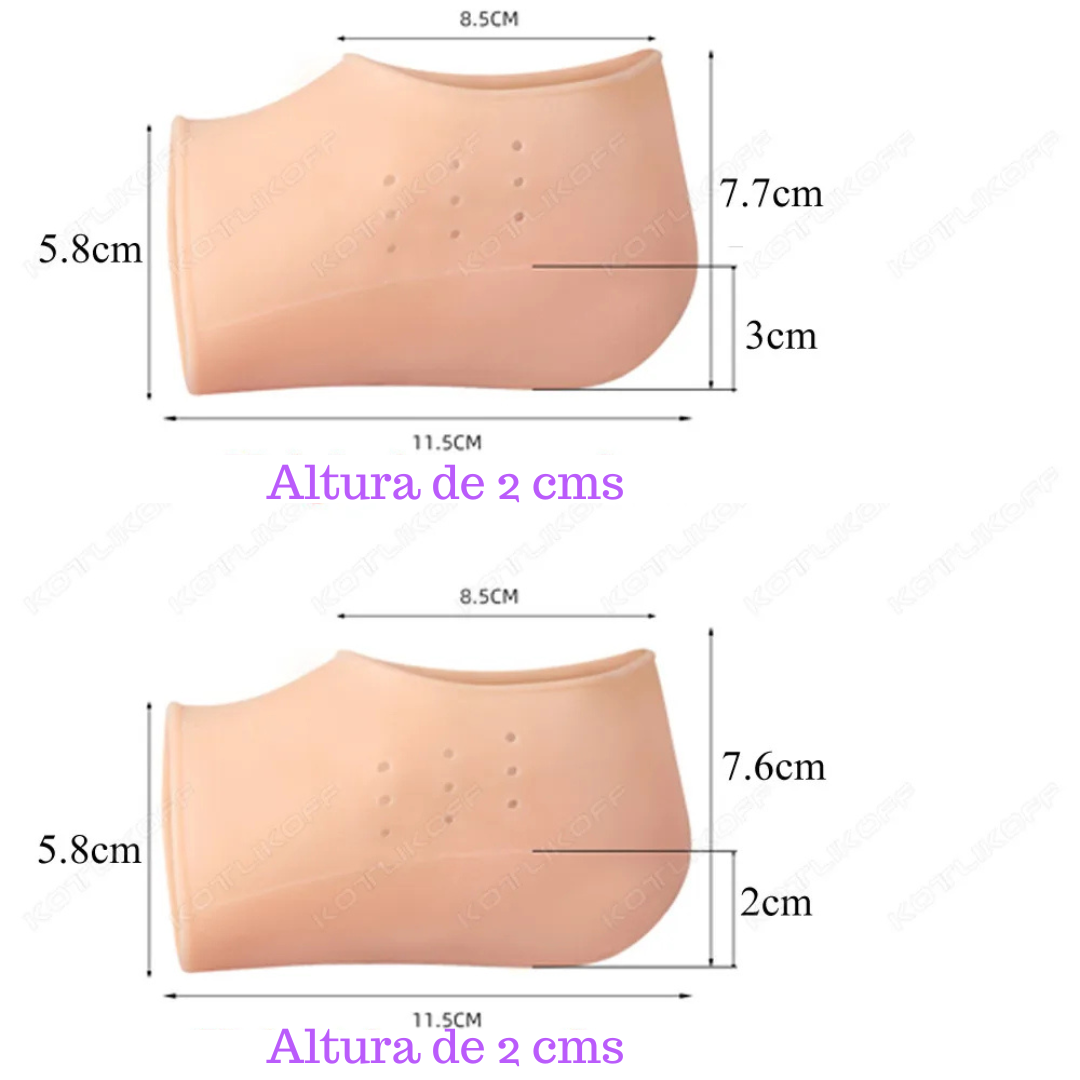 Protectores de talón de silicona suave para el cuidado diario de los pies.